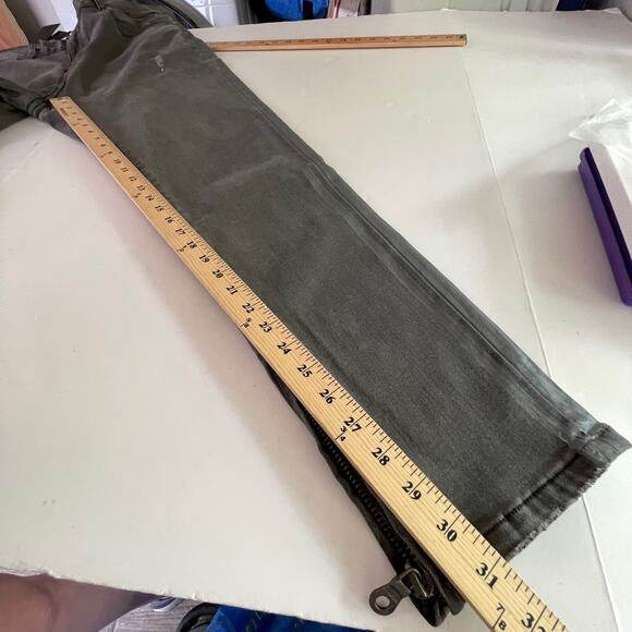 Homme + Femme NEW Skinny Jeans Mens Sz 40 Black Gray Logo Stripes Zipper Ankle - Picture 9 of 10